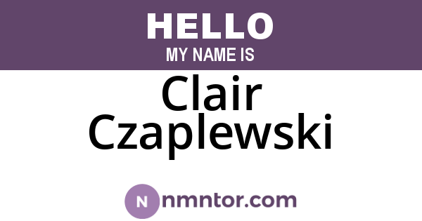 Clair Czaplewski