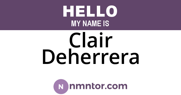 Clair Deherrera