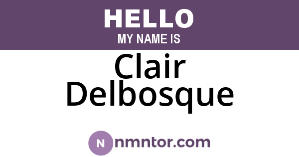 Clair Delbosque