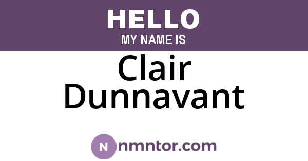 Clair Dunnavant