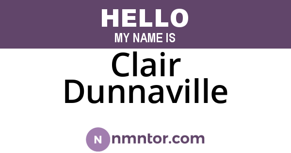 Clair Dunnaville