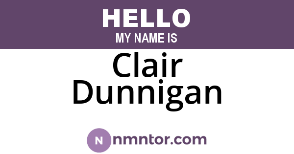Clair Dunnigan