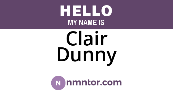 Clair Dunny
