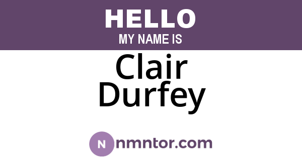 Clair Durfey