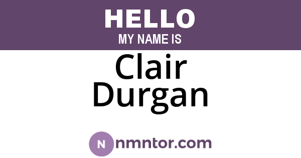Clair Durgan