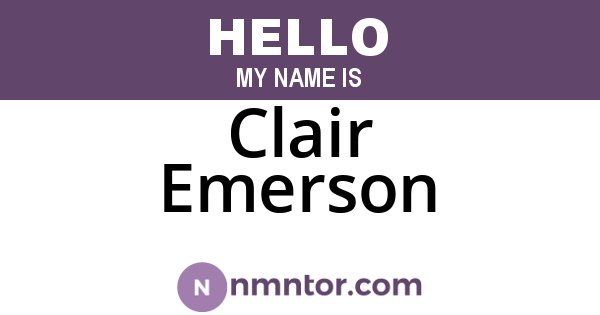Clair Emerson