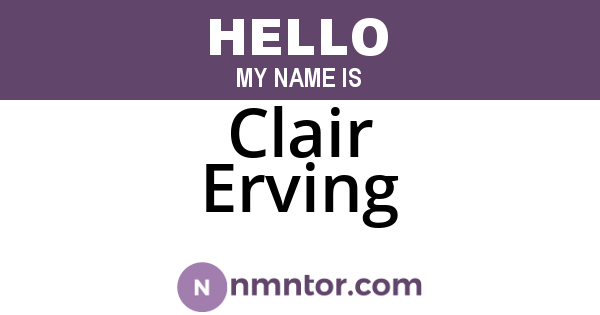 Clair Erving