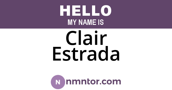 Clair Estrada