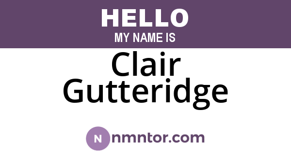 Clair Gutteridge