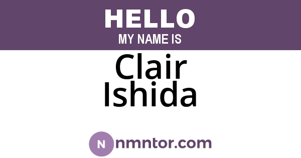 Clair Ishida