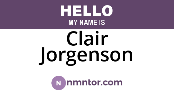Clair Jorgenson
