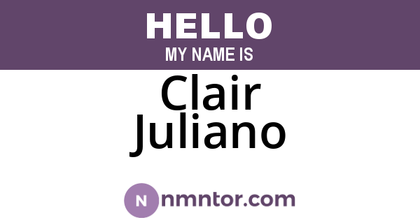 Clair Juliano