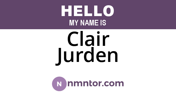 Clair Jurden