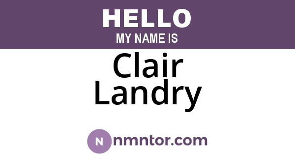 Clair Landry