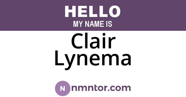 Clair Lynema