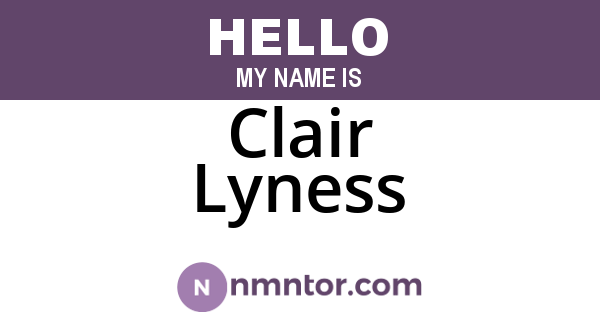 Clair Lyness