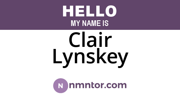 Clair Lynskey