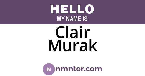 Clair Murak