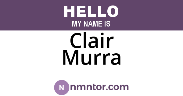 Clair Murra