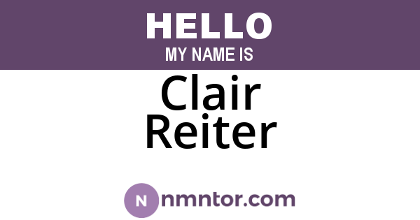 Clair Reiter