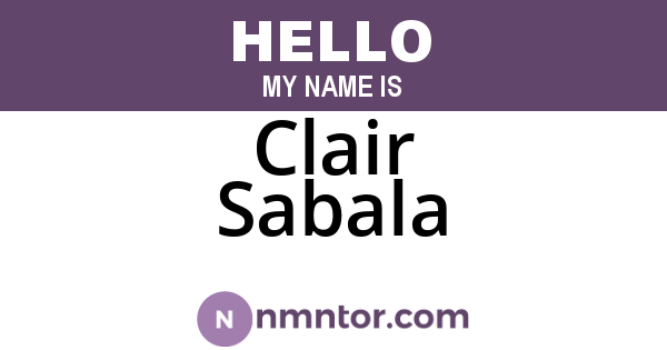 Clair Sabala