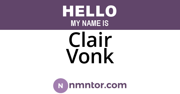 Clair Vonk