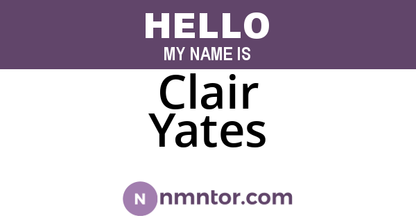 Clair Yates