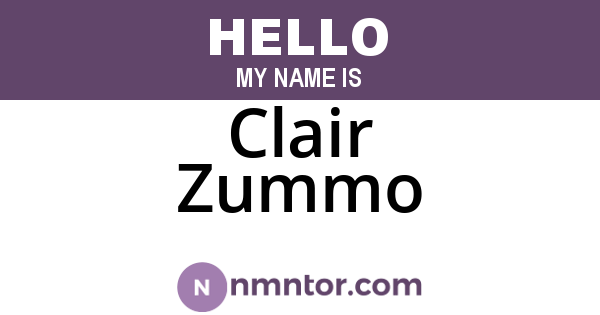 Clair Zummo