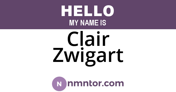 Clair Zwigart