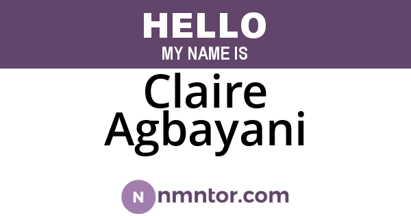Claire Agbayani