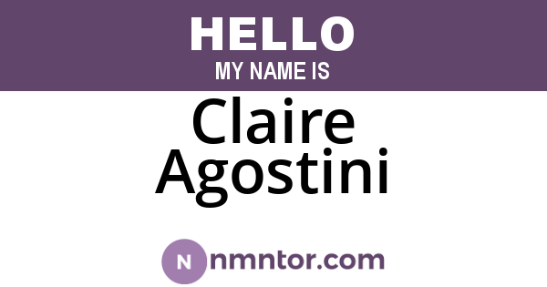 Claire Agostini
