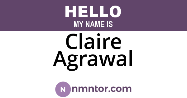 Claire Agrawal