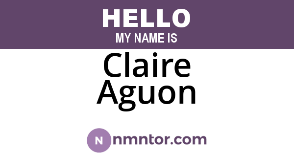 Claire Aguon