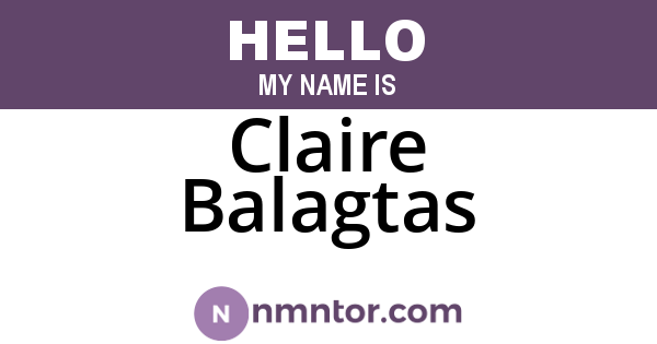 Claire Balagtas
