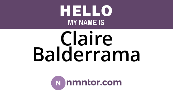Claire Balderrama