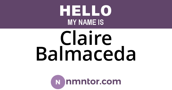 Claire Balmaceda