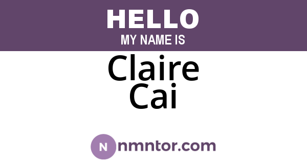 Claire Cai