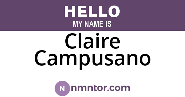 Claire Campusano