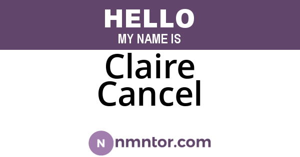 Claire Cancel