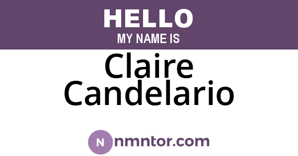 Claire Candelario