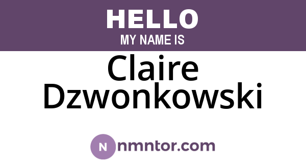 Claire Dzwonkowski