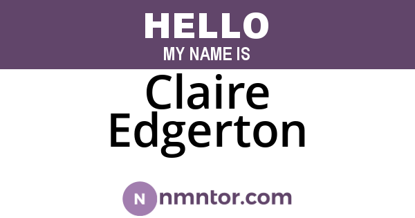 Claire Edgerton