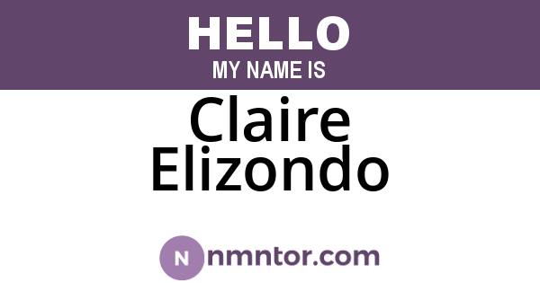 Claire Elizondo