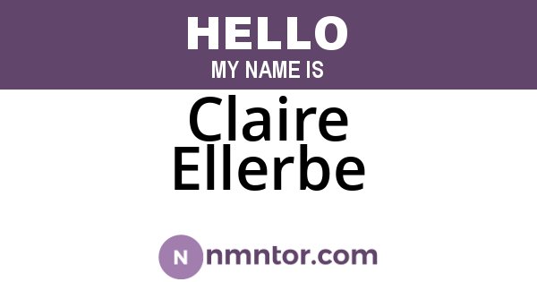 Claire Ellerbe