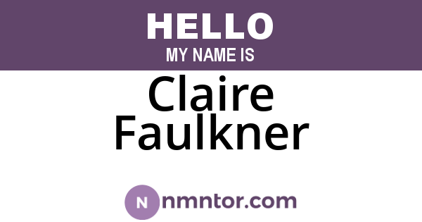 Claire Faulkner