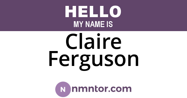 Claire Ferguson