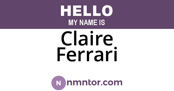Claire Ferrari