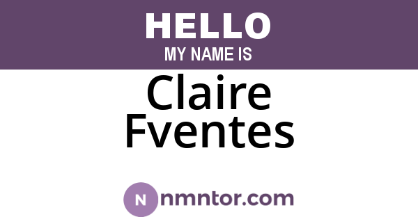 Claire Fventes