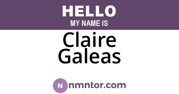 Claire Galeas