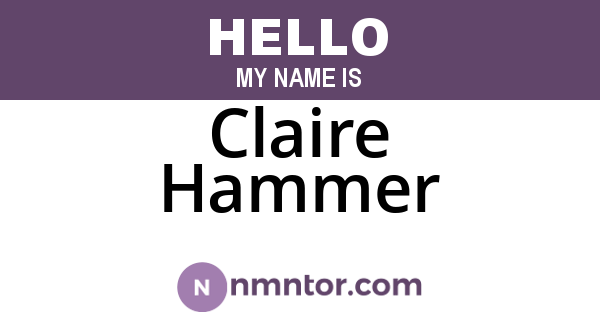 Claire Hammer
